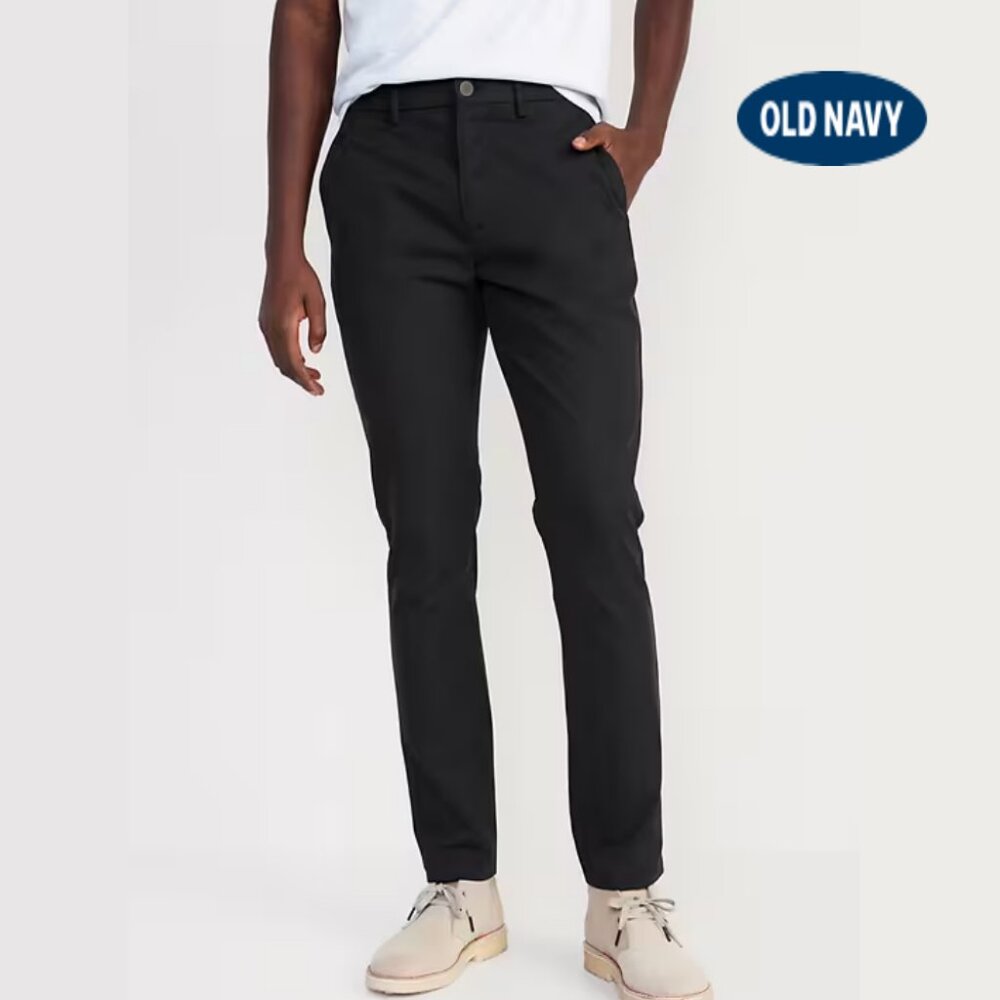 Old Navy Ultimate Skinny Built-In Flex Men's Black Pants (33 x 32)